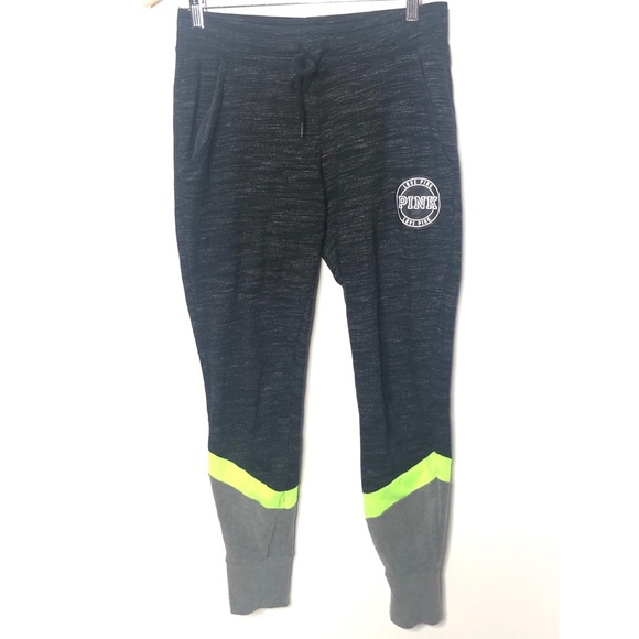 PINK Victoria's Secret Pants - Victoria Secret PINK black jogger Sz S
